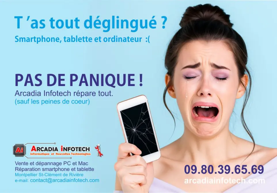 publicité réparation téléphone